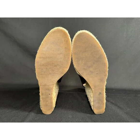 Y2K Coach Espadrille Karissa Wedge Platform Heels Bronze Metallic Size 9 B - Picture 8 of 9